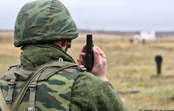 Soldiers, fighter, helmet, Russian, the shooting range camouflage