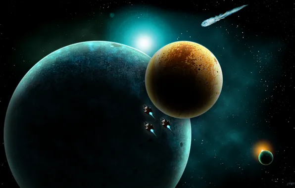 Big, blue, planets