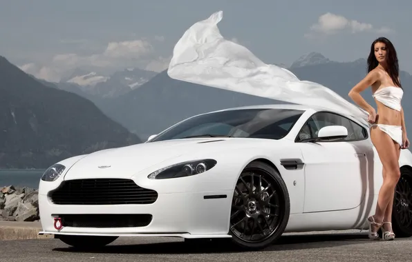 Auto, girl, mountains, the wind