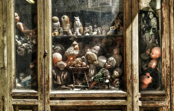 Toys, window, shop