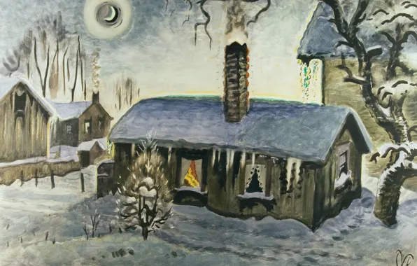 Picture Charles Ephraim Burchfield, Peace at Christmas, 1917-47