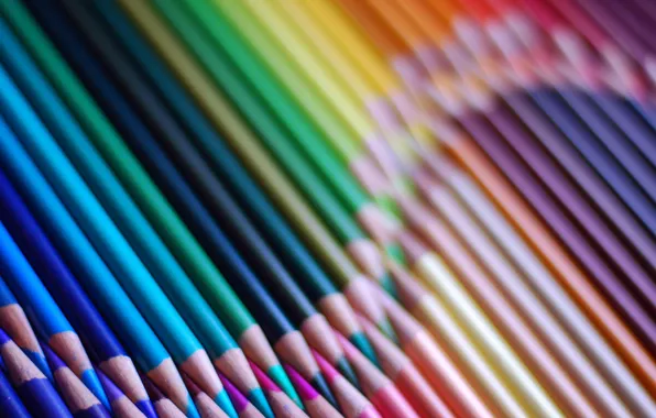 Picture Macro, Pencils, Colored, Wave, Colored, wave, pencil, Macro
