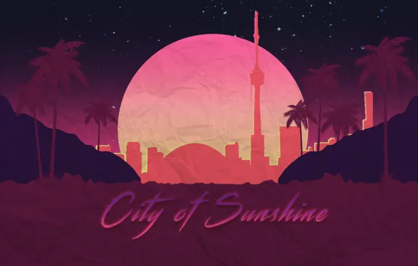 The sun, Music, The city, Neon, Art, Neon, Synthpop, Darkwave