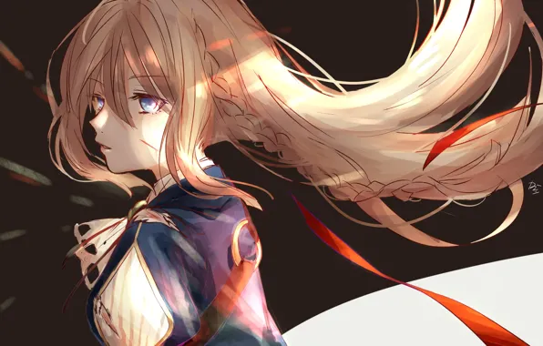 Girl, hair, portrait, Violet Evergarden