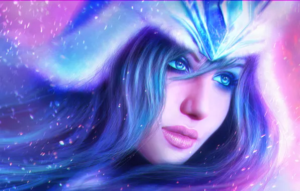 Picture look, girl, face, hair, art, League of Legends, Sivir, Battle Mistress