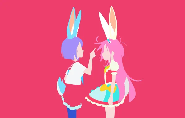 Background, girls, silhouettes, Flip Flappers