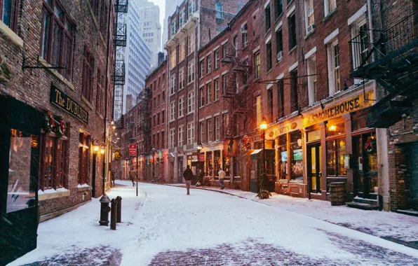 USA, United States, New York, Manhattan, NYC, New York City, winter, snow