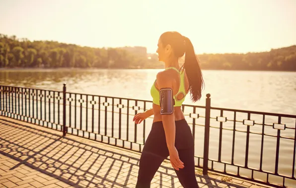 Sunset, model, walk