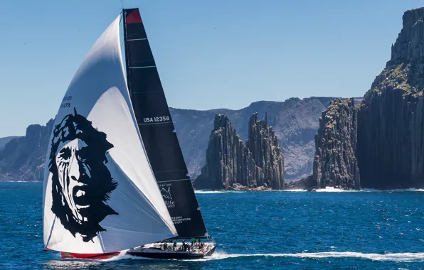 Movement, the ocean, the wind, team, sails, regatta, Hobart, sports yacht