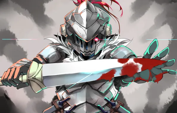 Sword, armor, knight, Goblin Slayer, The killer of goblins