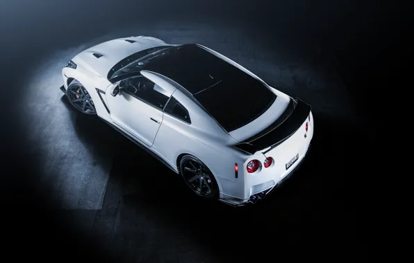 Picture GTR, Nissan, white, wheels, sports car, Nissan, front, stance