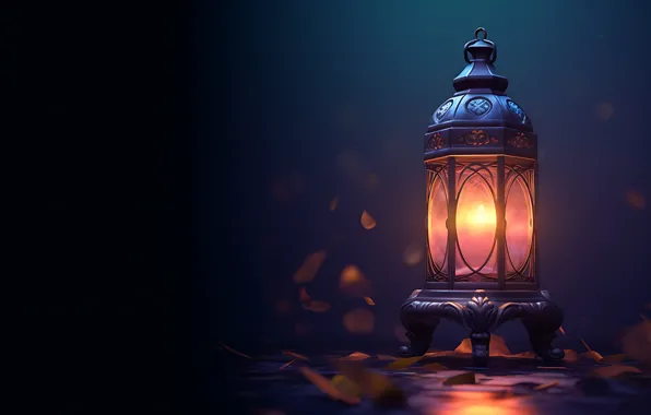 Light, night, the dark background, pattern, candle, Christmas, flashlight, lantern