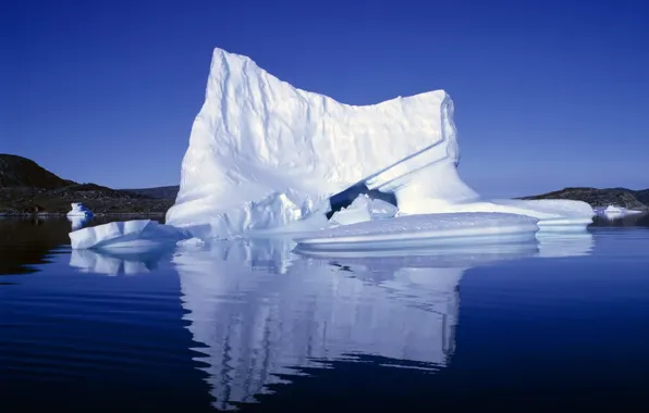 Ice, white, snow, blue, iceberg