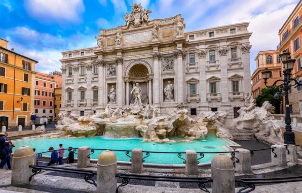 Picture design, stones, home, Rome, Italy, fountain, architecture, Palace