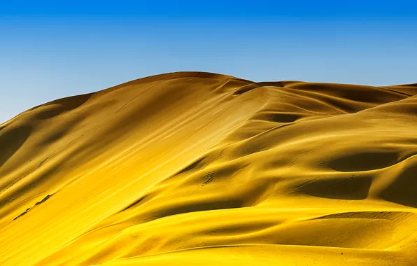 Sand, the sky, desert, barkhan