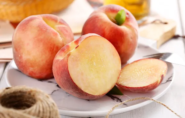 Peach, delicious, ripe