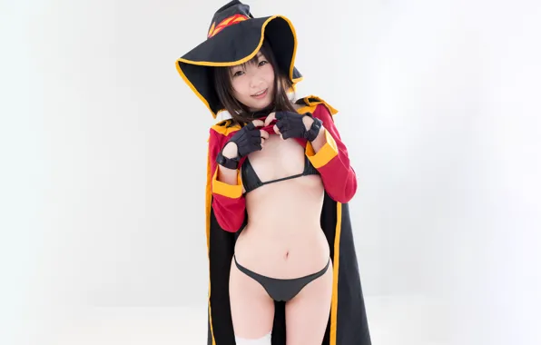 Girl, sexy, long hair, boobs, beautiful, pretty, cosplay, brunette