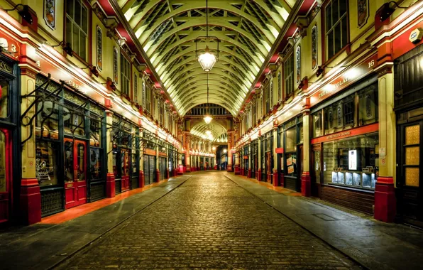 Picture street, lights, London, England, showcase, United Kingdom