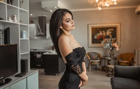 Picture model, A Diakov George, dress black