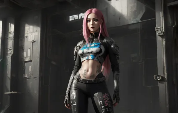 Girl, fantasy, art, cyberpunk, digital art, fantasy art, fantasy girl, Stable Diffusion