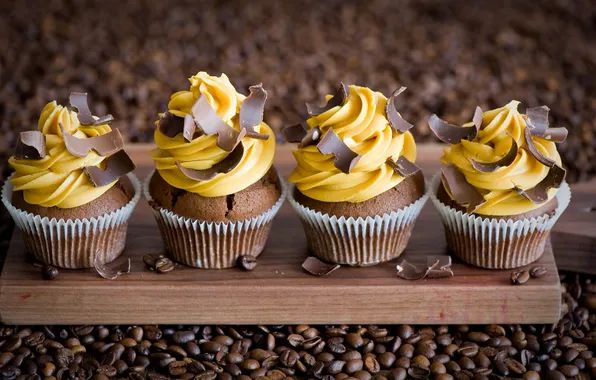 Picture dessert, sweet, chocolate cupcakes