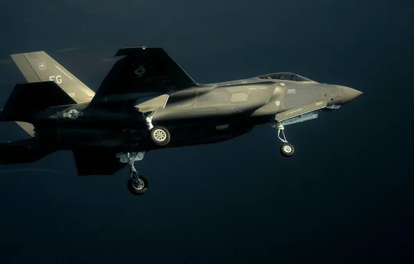Fighter, the plane, chassis, turn, Lockheed Martin F-35 Lightning II, F-35 Lightning II
