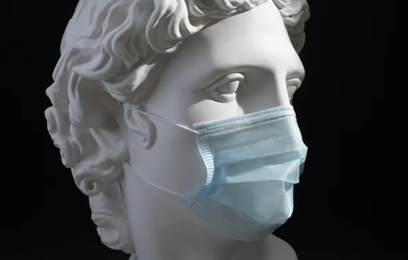 Mask, sculpture, marble, David