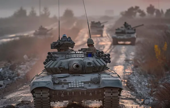 Picture Dawn, Dirt, Tanks, Front, Digital art, AI art, The Art of Artificial Intelligence, Neural network