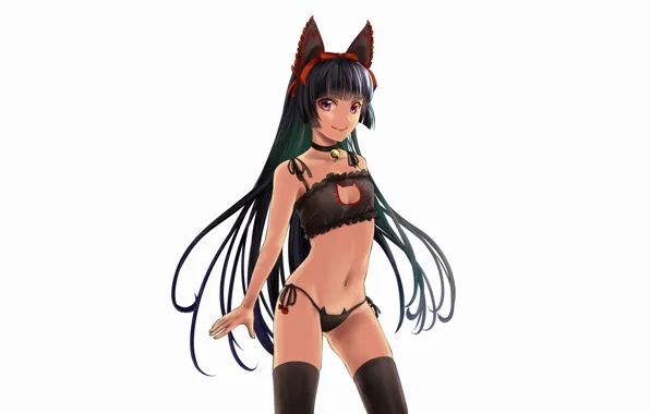Girl, sexy, lingerie, pantsu, bra, cleavage, panties, thighhighs