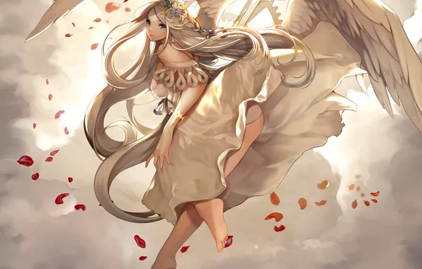 Picture anime, art, angel, uuhu was