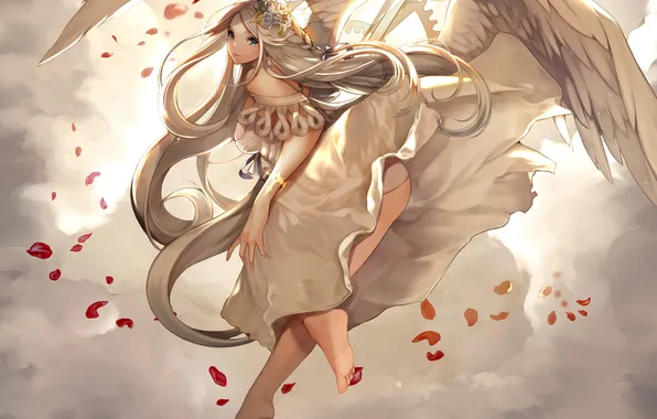 Anime, art, angel, uuhu was