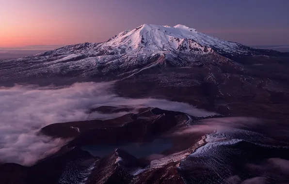 Picture mountain, dawn, mt ruapehu