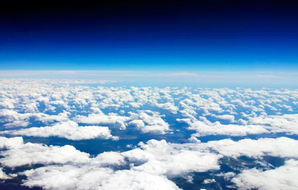 The sky, blue, Clouds, venitomusic, the altitude of the aircraft