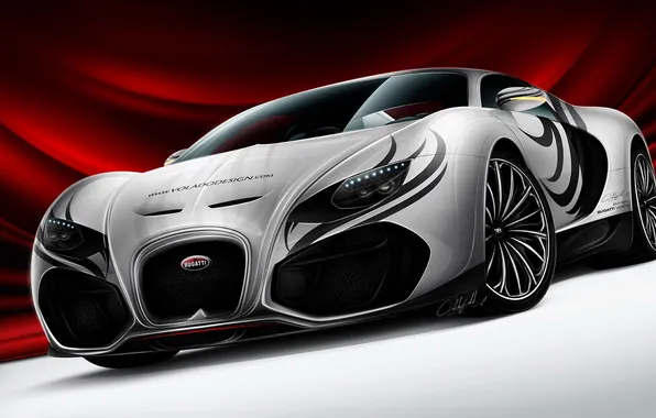 Picture supercar, Bugatti Veyron, render