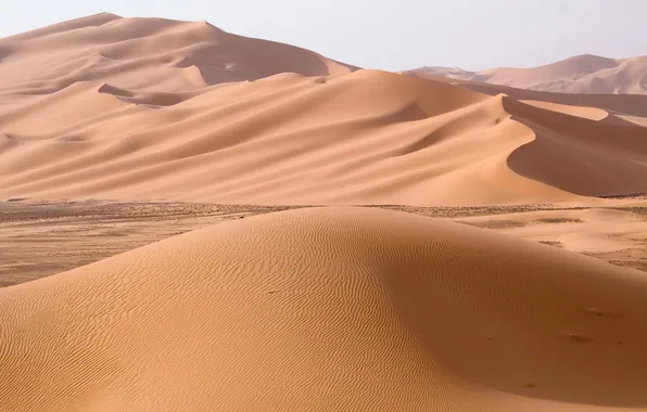 Sand, hills, desert, dunes, Africa, Libya