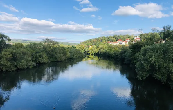The sky, Nature, Clouds, Home, River, Beauty, Landscape
