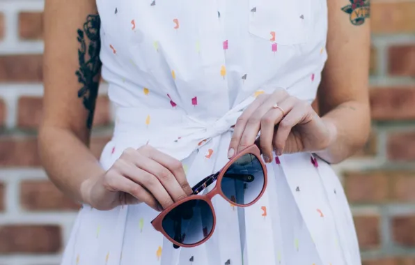 Picture hands, tattoo, glasses, tattoo