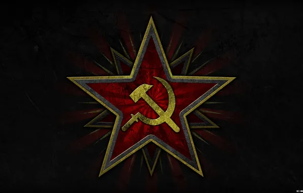 Star, red star, hammer, sickle, sickle and hammer