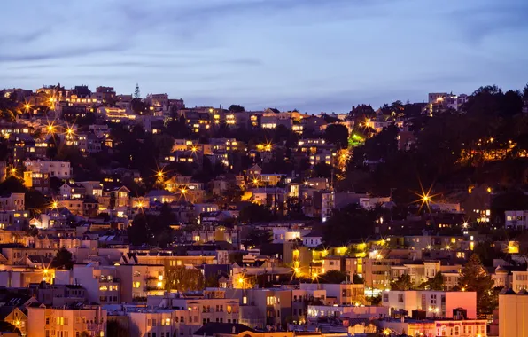 Night, the city, home