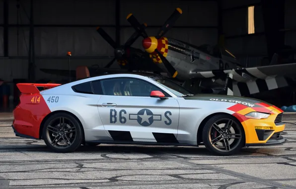 Ford, side view, Mustang GT, Roush, 2019, Old Crow