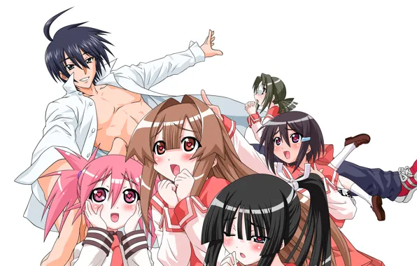 Picture girl, guy, Seto no Hanayome, My Bride is a Mermaid, Anime Sea Bride