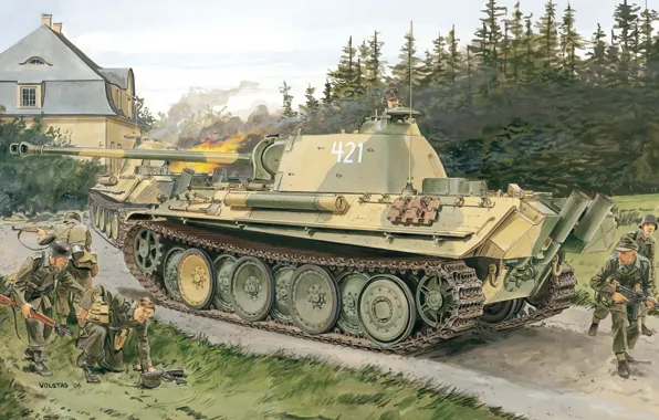 Figure, Panther, Panther, PzKpfw V, German, Sd. Car. 171, Panzerkampfwagen V, Medium-heavy tank