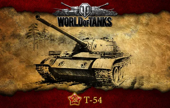 Picture cockroach, USSR, tanks, T-54, WoT, World of Tanks