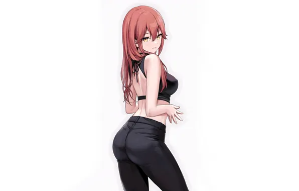 Girl, hot, ass, red hair, anime, pretty, butt, babe