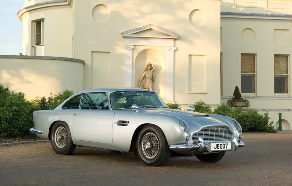 Picture grey, Aston Martin, classic, 1964, DB5, the James bond car