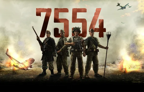 Picture war, soldiers, war, 7554
