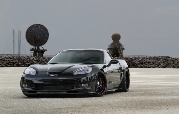 Picture corvette, black, chevrolet, z06