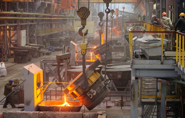 Picture industrial, machinery, foundry, molten metals