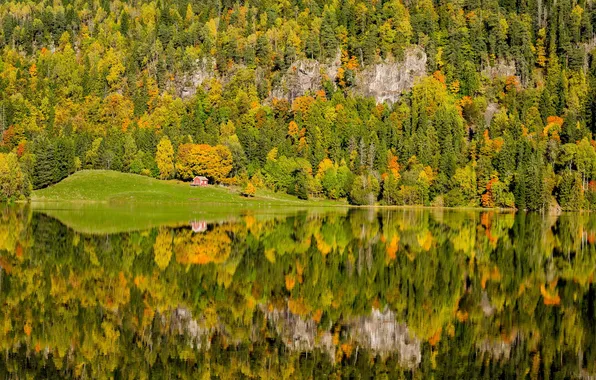 Autumn, reflection, Norway