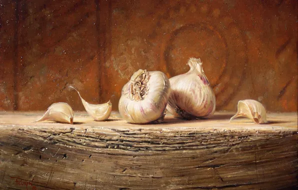 Macro, table, figure, picture, still life, reproduction, garlic, Kyle